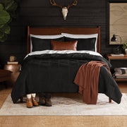 Mainstays MSS566170522019 Geo 5-Piece Black Jacquard Comforter Set, Full/Queen