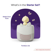 Tonies Toniebox Lite Sleepy Starter Set, Screen-Free Audio Player with Sleepy Duck, Red, 11005259-02