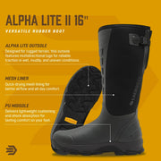 LaCrosse Alpha Lite II CW Men's Waterproof Insulated Hunting Boots, Black, Size 10
