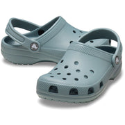 Crocs Classic Clogs Kids Footwear Lightweight Waterproof with Pivoting Heel Strap Pond Green Size 2 206991-3YO-J2