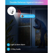 ZOSI 8SN-2255AW4-20 4K POE Security Camera System, White