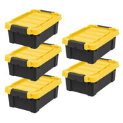 IRIS 540013 3gal 5pk Heavy Duty Plastic Utility Storage Bin For Garage and Basement