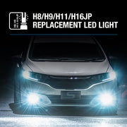 Type S UltraBright LED Fog Light, H8/H9/H11/H16JP Single Beam, 1800 Lumens, 6500K Cool White, 26W, 2 Pack AUTOLEDALIGHT
