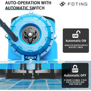 FOTING Q400206 1/3 HP Automatic Swimming Pool Cover Pump, 2250 GPH Submersible Water Pump