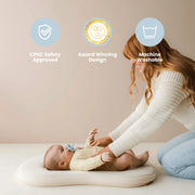 Snuggle Me Organic Curve Lite Baby Lounger, Ergonomic Support Cushion, Soft Cotton, Lightweight, Sand