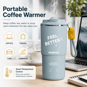 AlfaBot Temperature Control Heated Travel Mug, Smart Self Heating, 14 Oz, Green, EC1-G-1