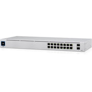 Ubiquiti Networks UniFi Switch USW-16-POE, 16-Port Managed Layer 2 Gigabit Ethernet with 8 PoE+ Ports and 2 SFP, Rackmount