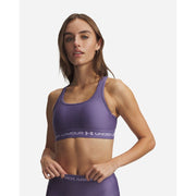 Under Armour Womens Crossback Mid Impact Sports Bra, Medium Support, Purple Luxe, Large, 1361034-520