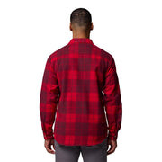 Columbia Pitchstone Heavyweight Flannel II Button-Down Shirt, Mountain Red Macro Buffalo Tartan, Regular Fit, 100% Cotton, Medium, 209768