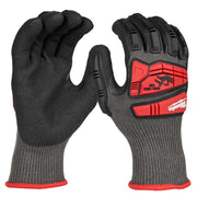 Milwaukee 48-73-8150 Impact Cut Level 5 Nitrile Dip Safety Gloves, Small, Black
