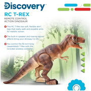 Discovery Kids Remote Control T Rex Dinosaur Electronic Toy with Walking Legs, Roaring Sounds, Chomping Mouth, Realistic Brown Plastic, Ages 6 and Up