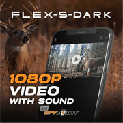Spypoint Flex-S-Dark Solar Cellular Trail Camera, Built-In Solar Panel, 40MP Photos, 1080p Videos with Sound, No-Glow Night Vision, Motion Activated, GPS Enabled, Weather Resistant