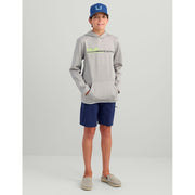 Huk Coldfront Graphic Hoodie for Kids - Harbor Mist Heather - S