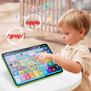Adofi Trilingual Learning Tablet for Toddlers 1-3, Montessori Speech Therapy Toy with Music and Lights, STEM Educational Interactive Learning Tablet