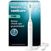 Philips Sonicare 1100 Rechargeable Electric Toothbrush with EasyStart, SmartTimer, QuadPacer, White, HX3901/01