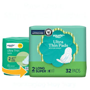 Equate Long Super Ultra Thin Pads with Flexi-Wings Size 2 (32 Count)