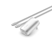 Belkin Boostcharge 37W USB Type C to C PPS PD Dual Port Wall Phone Charger Silver