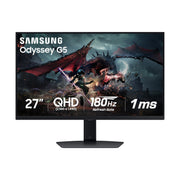 Samsung Odyssey G50D 27-Inch QHD Fast IPS Gaming Monitor, 180Hz, 1ms, VESA DisplayHDR 400, AMD FreeSync, G-Sync Compatible, Adjustable Stand, Eye Saver Mode, Black