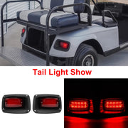 Partiue LED Golf Cart Light Kit for EZGO TXT 1996-2013, 12V Headlight Bar with Left and Right Taillights, Wiring Harness Included, Fits Gas and Electric Models