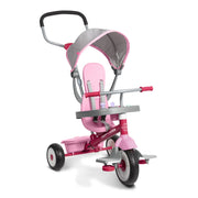 Radio Flyer 484PW 4-in-1 Activity Stroll 'N Trike with Interactive Tray, Kids 1 to 5 Years, Pink