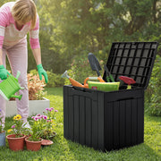 Homall PSB22-0063-0 31 Gallon Outdoor Deck Box In Resin with Seat, Black