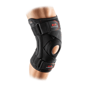 McDavid Knee Brace, Level 2 Compression with Reinforced Spring Steel Stays, Elastic Cross Straps, 360-Degree Patella Support, Black, Large, 425RBK-L
