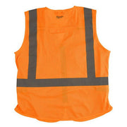 Milwaukee 48-73-5033 High Visibility Orange Safety Vest, 2XL/3XL