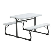 Your Zone YZ2436129013001 Folding Kid's Picnic Activity Table for Ages 3-8, White