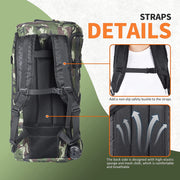 Ayaoqiang Speaker Carry Case, Rugged Waterproof Nylon Tote Bag Backpack with Dual Handles and Shoulder Strap, Transparent Top Window, Large Interior Pocket, Camouflage, Compatible with JBL Party Box Series 310-CM