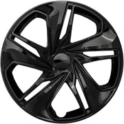 OxGord IB01 16 Inch Snap-On Hubcap Wheel Covers, Gloss Black, Pack of 4, Secure Fit for Standard Steel Wheels