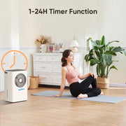 AIRFIRE Whole House Dehumidifier, 12 Pints Daily, 1500 Sq.Ft Coverage, 0.59 Gal Tank with Overflow Protection, Quiet Operation, PD8R-02AE