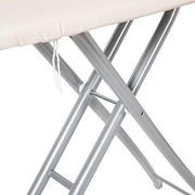 Seymour Home Products Adjustable Height Ironing Board, 18in Wide Steel Frame, 100% Cotton Cover, Iron Rest, Beige Linen, 4760224