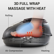 Mynt W51301A01 Foot Massager with Heat and Compression, Shiatsu Feet Massager, Fits Up to Men Size 13.5, Black