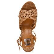 DV Dolce Vita Whishora Platform Block Heel Sandal, Woven Raffia, Adjustable Ankle Strap, Open Toe, 4.5 in Heel