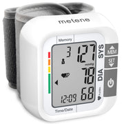 Metene C-A12 Wrist Blood Pressure Monitor for Home Use, Large LCD Display, 99 x 2 Sets Memory, 1 Carrying Case