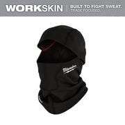 Milwaukee WORKSKIN Balaclava Hat Liner, Sweat-Wicking, 360 Stretch, Brushed Fleece Interior, Breathable Mouth and Nose Cover, One Size Fits Most, M753B