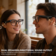 HIVISUALS TR90 AI Smart Glasses with Camera & ChatGPT, Hands-Free 1080P Video, Real-Time Translation, Clear (Polarized)