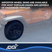 Coast2Coast Int. Impostor 17 Inch 5-Spoke Snap-On Wheel Cover Set, Gloss Black, ABS Plastic, IWCIMP420BLK