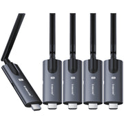 Lemorele Wireless HDMI Extender Kit, Transmitter with 4 Receivers, 1080P 60Hz HD, 656ft Range, 5G Wireless Video Transmission, Plug and Play