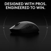 Logitech G PRO 2 LIGHTSPEED Wireless Gaming Mouse - 44K DPI, Ambidextrous Design, USB-C Charging, Black
