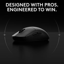 Logitech G PRO 2 LIGHTSPEED Wireless Gaming Mouse - 44K DPI, Ambidextrous Design, USB-C Charging, Black