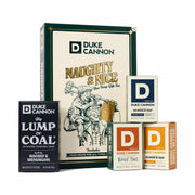 Duke Cannon Supply Co Mens Holiday Bar Soap Gift Set, Lump of Coal 10 oz, American Bourbon, Sawtooth, Midnight Swim, GSBK-HOLNN