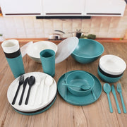 Mainstays DOTCOM21-14-009 28-Piece Eco-Friendly Recycled Plastic Dinnerware Set