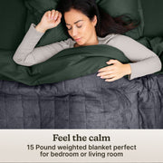 Homedics HCB-W50A-2 Premium Cozy Calming 15 lb Weighted Blanket 48 x 72 Inches