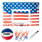 Franklin Sports Over The Door Mini Basketball Hoop, Slam Dunk Approved Steel Rim, Shatterproof Backboard, Includes Ball and Pump, Indoor Basketball Set for Kids and Adults, 54271X