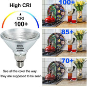 Sinvic 422130p5 Par38 Halogen Light Bulbs, 80W, 2800K Warm White, Dimmable, E26 Base, Clear, Pack of 4
