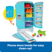 Learning Resources Sorting Snacks Mini Fridge Educational Toddler Toy, 51-Piece Playset, Multicolor, LER6820