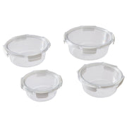 Better Homes & Gardens Round Tritan Food Storage Containers with Airtight Lids, BPA-Free, Microwave and Freezer Safe, Set of 4, 8 Pieces, White, 48977