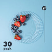 Plasticpro Clear Plastic Dessert Bowls, 7 oz, Round, Lightweight, 30 Pack