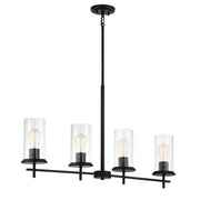 Minka Lavery Haisley 4 Light Island Pendant, Coal Finish, Traditional Style, Dimmable, 34 in, 4097-66A